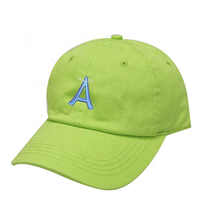 Berretto da Baseball per bambini morbido con Logo ricamato in cotone di alta qualità stile non strutturato cappellino da papà verde a tesa curva - Product Image 1