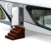 Maison préfabriquée moderne en conteneur, capsule spatiale modulaire, cabine, unité d'hôtel en métal, villa