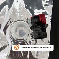 Sacs laminés jetables personnalisés de haute qualité avec valve distributeur pour l'emballage d'eau minérale, de bière, de jus, de café, de vin et de boissons