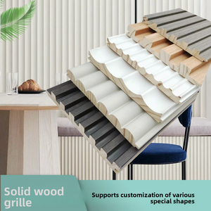 Muestras Gratis Bajo Pedido: Rejilla de Madera Maciza, Panel Decorativo Semicircular Ondulado, Panel Decorativo Pequeño Estilo Gran Muralla China, Panel Suspendido para Pared de Fondo de <span class=keywords><strong>TV</strong></span> - Product Image 5