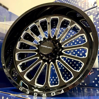 FANXI Noir Brillant 22x12 24x12 24x14 26x16 26x14 26x12 avec 8x170 8x180 8x6.5 6x5.5 6x135 pour RAM2500 GMC Sierra1500/2500/3500HD