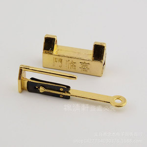 Cerradura para muebles Fengqingxuan Xilinmen, Mini cerradura de latón de 33mm para joyero, estilo chino, duradera - Product Image 5