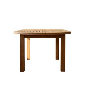 Ensemble de salle à manger rectangulaire d'extérieur en teck, cadre solide et durable, coussin non imperméable, non pliable, Enterenprise GT0077-R - Product Image 1
