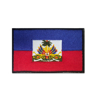 Patch Haïti patchs drapeau Haïti patchs brodés pour sacs à dos casquettes chapeaux vestes pantalons crochet et boucle