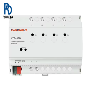Kanontec KTE45BD KNX <b>Dimmer</b> Module 4-Channel Thyristor Dimming Driver DC Motor ABS Material 500W Per Route for Building - Product Image 1