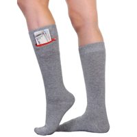 Chaussettes de sécurité Zip pour femmes, chaussons en coton, Premium, avec pochette pour clé d'identité ou argent liquide