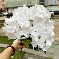 Nouvelle-zélande blanc vert mariage doux faux hortensia fleurs 3D 5 tête Film nouveau commerce extérieur en gros hortensia artificiel