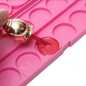Paleta de pintura acrílica para uñas, soporte para esmalte en gel, plato para dibujar, herramienta para mezclar pegamento y maquillaje - Product Image 3