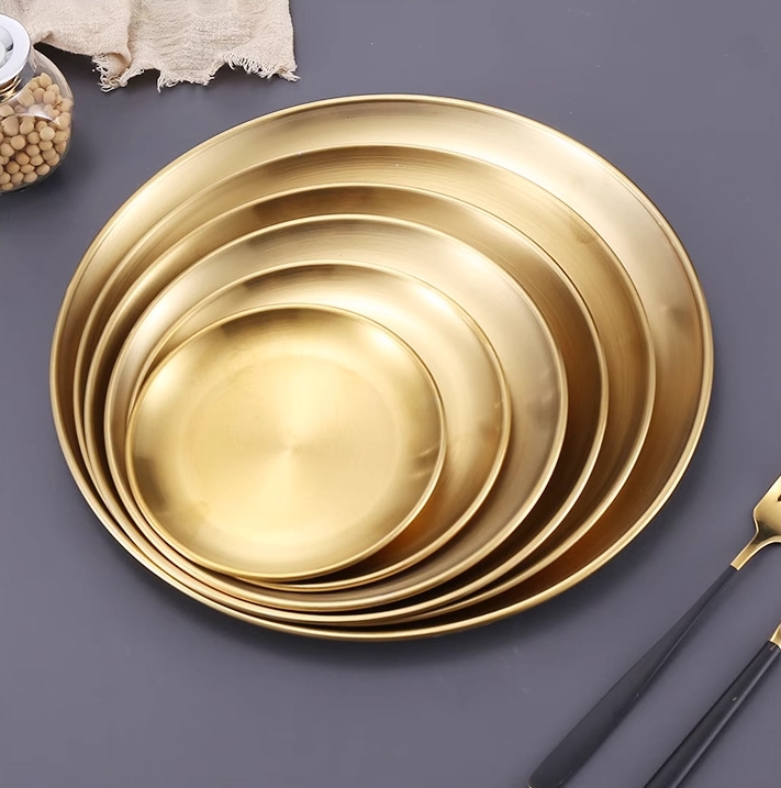 Plaque ronde couleur or-201 type normal