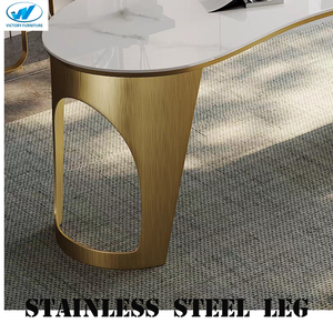 Mobilier de bureau table moderne haut de gamme durable bureau en marbre à <span class=keywords><strong>arc</strong></span> configuration de table de bureau - Product Image 5