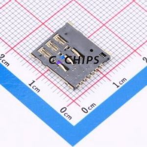 NANO SIM 6+1P H1.37 SIM Card Connector SMD Connector Self-Return Type Nano SIM Card Card Holder 1.37mm - Product Image 2