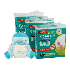 Pañales Desechables Orgánicos para Bebé al Por Mayor, Precio Competitivo OEM, con Absorción Suave y Transpirable, Forma Aliforme, Color Azul, Tallas M/L/XL - Product Image 1