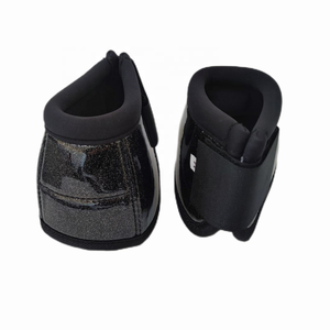 <span class=keywords><strong>Stivali</strong></span> per Cavalli UOO OEM Personalizzati in EVA Nera, Attrezzatura Equestre in Pelle Lucida e Neoprene - Product Image 2