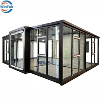 Maisons modulaires en acier fabriquées en Chine par WinFair, maisons préfabriquées pliables et extensibles, conteneurs de plage, maisons mobiles préfabriquées