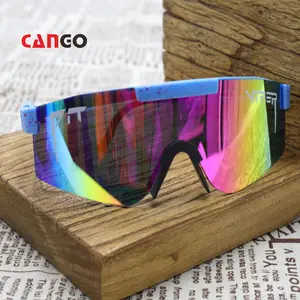 패션 스포츠 대형 선글라스 야외 방풍 안경 승마 사이클링 uv400 편광 pitviper 안경 남성