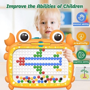 116 pz perline puntini magnetici tavolo da disegno bambini penna magnetica educativa sfera d'acciaio doodle board giocattoli perline magnetiche tavolo da disegno - Product Image 3