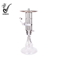 Ensemble de narguilé de luxe avec narguilés en cristal givré Shisha portable avec boîte-cadeau