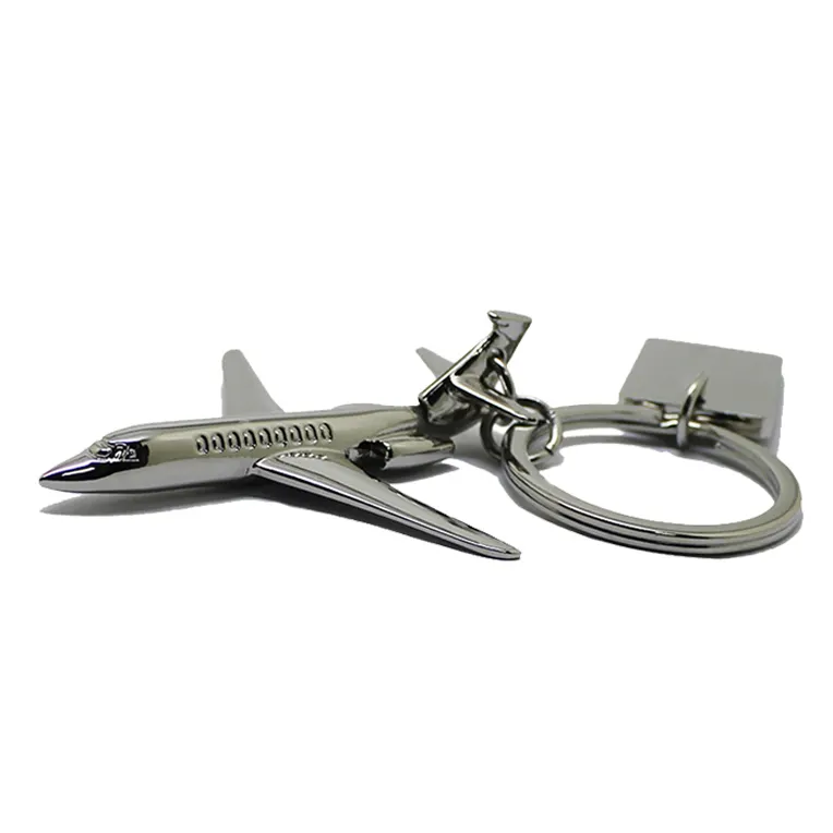 Wholesale Designer 3D Metal Airplane Key Chain Aircraft Keyring Air Plane Keychain