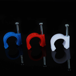 Chất lượng cao PVC thép Nail thẻ tinh khiết vật liệu mới sàn sưởi ấm Ống Cáp kẹp đặc biệt sửa chữa thẻ nhựa Metric đo lường - Product Image 4