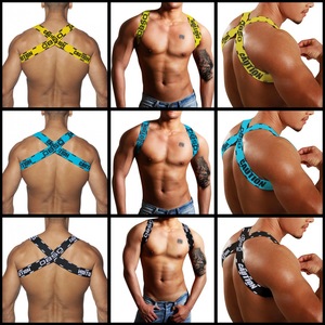 Bretelles à grande élasticité pour les poitrines généreuses. Tenue de soirée décontractée de style européen. Vêtements de sport. <span class=keywords><strong>Homme</strong></span> <span class=keywords><strong>sexy</strong></span> et <span class=keywords><strong>musclé</strong></span>. - Product Image 1
