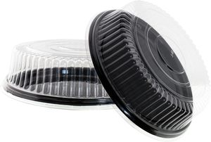 Bandeja Redonda Desechable de Plástico para Empacar Pasteles de 8'', 10'', 12'' y 14'', Apta para Alimentos, Contenedor de Plástico para Cupcakes - Product Image 3