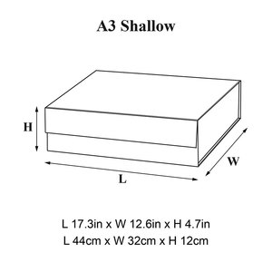 44*32cm <strong>A3</strong> Shallow White Magnetic Closure Garment Gift Retail Packaging <strong>Box</strong> for Dress - Product Image 6
