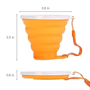 Vaso de Silicona Plegable y Retráctil de 270 ml, Portátil, para Viajes al Aire Libre, para Café y Agua, Venta al Por Mayor - Product Image 5