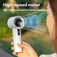 Ventilateur portable à LED programmable avec logo personnalisé, rechargeable par USB, mini, pour concerts, fêtes, publicité lumineuse, cadeau, batterie incluse