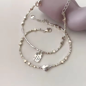 Nueva Pulsera de Plata de Ley con Diseño Exclusivo Cuadrado 'Love', Versátil y Sencilla, de Diseñador - Product Image 6