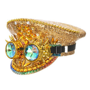 <span class=keywords><strong>Sombrero</strong></span> <span class=keywords><strong>Steampunk</strong></span> para <span class=keywords><strong>mujer</strong></span> con diamantes de imitación accesorio de disfraz de hombre ardiente para fiestas - Product Image 5