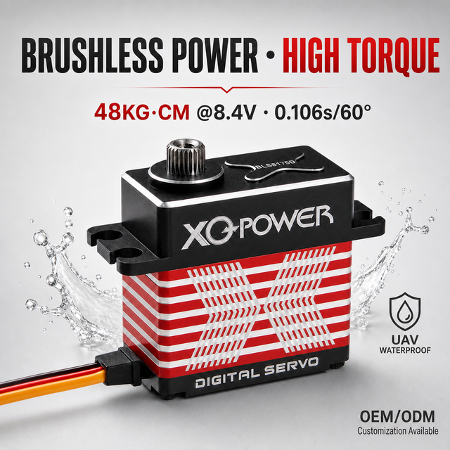 2026 New Arrival UAV Servo 48kg cm Waterproof Brushless Digital Servo Motor High Torque 0.106s for RC Car Gimbal Wholesale OEM