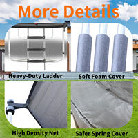 Trampolin Luar Ruangan KLB Factory dengan Rangka Aluminium Alloy Berkualitas Tinggi, PVC & Busa, Dilengkapi Jaring Pengaman untuk Anak-anak dan Remaja Unisex