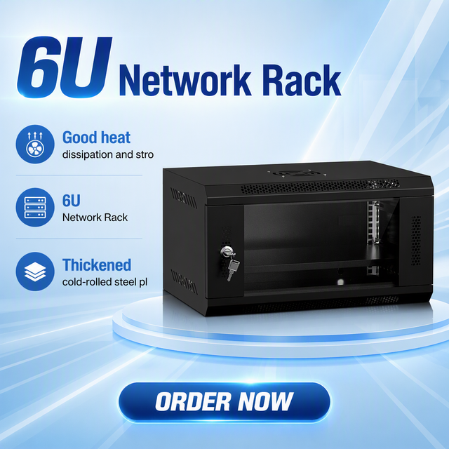 6U Server Rack Cabinet Wall Mounted Metal Network Telecom Cabinet Vertical Electronic Data High Quality Ddf Network Cabinet