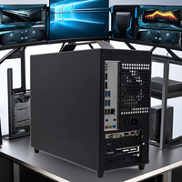 Zeromaster Boîtier PC portable en aluminium Micro ATX Mini ITX MATX Panneau latéral en verre de conception verticale pour les tours de boîtiers d'ordinateur de jeu