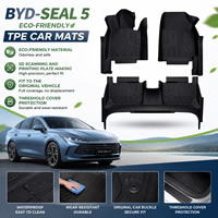 Tapis de sol de voiture 5D TPE sur mesure pour BYD Destroyer 05, écologique, imperméable, antidérapant, épaisseur 3,5 mm, ensemble complet 3 pièces toutes saisons