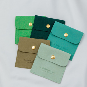 Pochette à bijoux en microfibre, taille 8*8cm, 50 pièces, sacs d'emballage pour bijoux en microfibre - Product Image 3