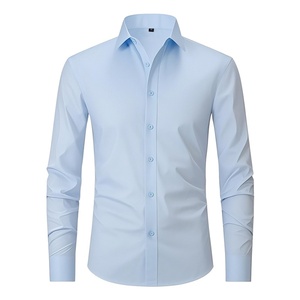 <span class=keywords><strong>Camisas</strong></span> de <span class=keywords><strong>manga</strong></span> <span class=keywords><strong>larga</strong></span> de satén elástico de cuatro vías para <span class=keywords><strong>hombre</strong></span> de tallas europeas transfronterizas para ropa drapeada sin arrugas de <span class=keywords><strong>Amazon</strong></span> para camisetas extranjeras - Product Image 4