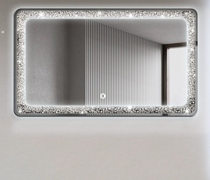 Espejo de Maquillaje Personalizado de Lujo con Cristales de Diamantes y Pedrería, Luminoso, Inteligente, de Pared, con Pantalla Táctil Metálica - Product Image 2
