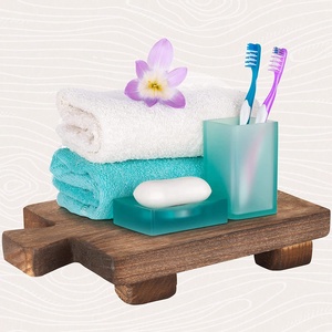Soporte <span class=keywords><strong>de</strong></span> pedestal <span class=keywords><strong>de</strong></span> madera personalizado, bandeja <span class=keywords><strong>de</strong></span> madera para baño, hogar, cocina, fregadero, soporte <span class=keywords><strong>de</strong></span> jabón <span class=keywords><strong>de</strong></span> madera - Product Image 3