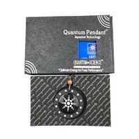 Usine personnalisé nom Logo rond disque pendentif bijoux goutte d'eau quantique scalaire énergie positive pendentif collier