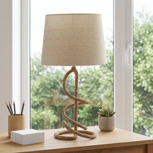 Lampe de table LED moderne en forme de serpent, simple et tendance, avec une seule courbe, 4100K, blanc neutre, pour chambre à coucher, COLLECTION IQBAL - Product Image 5