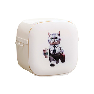 Pegatina de pared creativa con forma de gato, rectangular, autoadhesiva, extraíble, para decoración del hogar, dormitorio, baño - Product Image 2