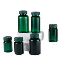 Bouteille vide personnalisable en plastique PET avec bouchon à vis pour médicaments contre la toux, sirop, comprimés, pilules, stockage, transfert thermique, sérigraphie