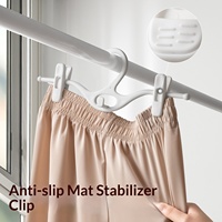 Porte-pantalons d'angle en PP à col court, multifonctionnel et antidérapant, avec pinces pour jupes et pantalons, pour armoire domestique, lot de 5