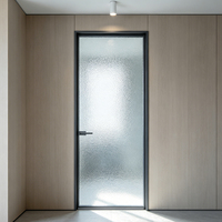 Puerta Corredera de Aluminio de Primera Calidad, Duradera, Ultra Delgada, con Acabado Esmerilado, Privacidad, Impermeable y Resistente a la Oxidación, para Vestidor