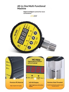Manomètre numérique HC-Y820 intelligent, haute précision, à contact électrique, pour la pression de l'eau et du vide - Product Image 4