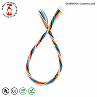 Câble personnalisé JST SH 1,0 mm de pas, 7 broches, multicolore, 28AWG, PVC pour drone FPV, capteur, caméra, mode OEM