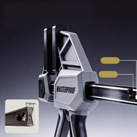 Serre-joint rapide en acier de qualité industrielle 300 mm 12 pouces Durable Force de serrage de 150 kg Barre noire pour l'assemblage du travail du bois Projets de bricolage