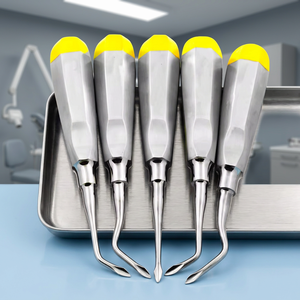 MIRHA INSTRUMENTS Elevadores Dentales Manuales de Acero Inoxidable con Empuñadura Acolchada de Lujo, Certificación CE Clase I, Plateados - Product Image 4
