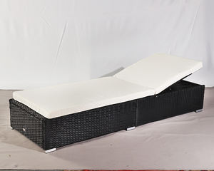 أثاث حدائق خارجي من الراتان بسعر رخيص، كرسي استلقاء شمسي من الخيزران للحدائق والشرفات - Product Image 3